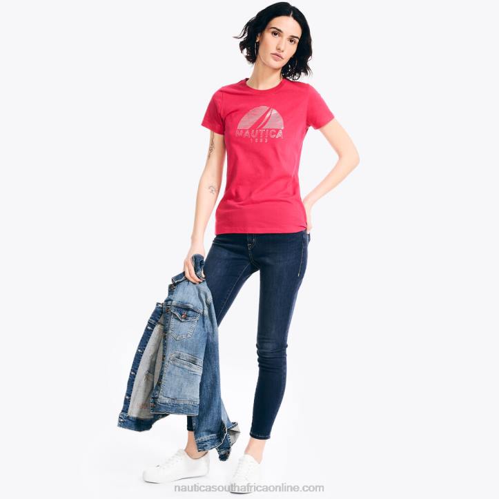 Sailor Red WomenSustainably Crafted Foil Logo Graphic T-Shirt Nautica 6LZP954