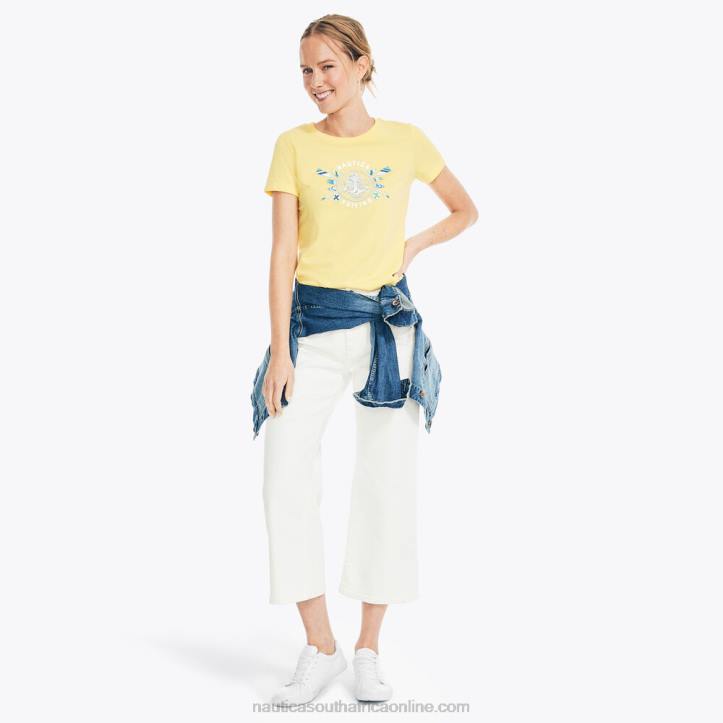 Soft Yellow WomenSustainably Crafted Heritage Foil Logo Graphic T-Shirt Nautica 6LZP811