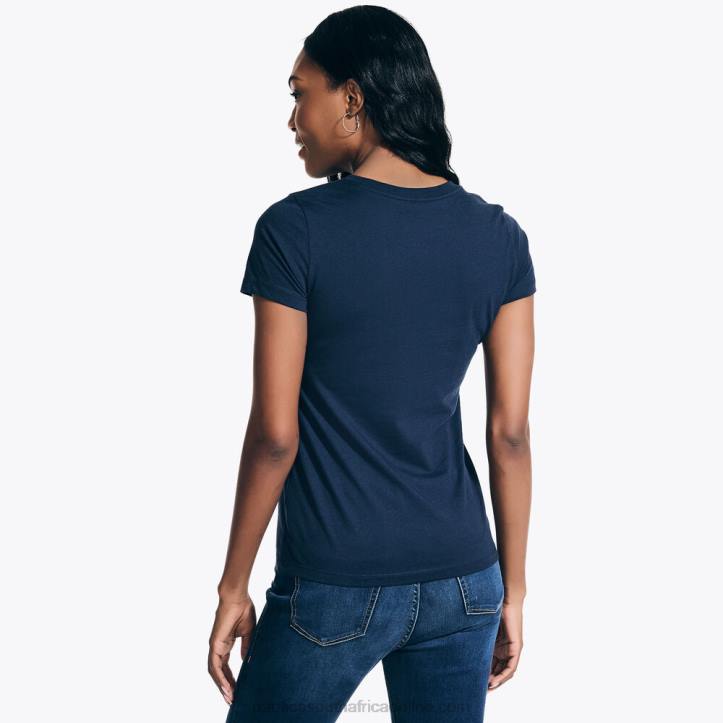 Stellar Blue Heather WomenSustainably Crafted Pride Logo T-Shirt Nautica 6LZP966