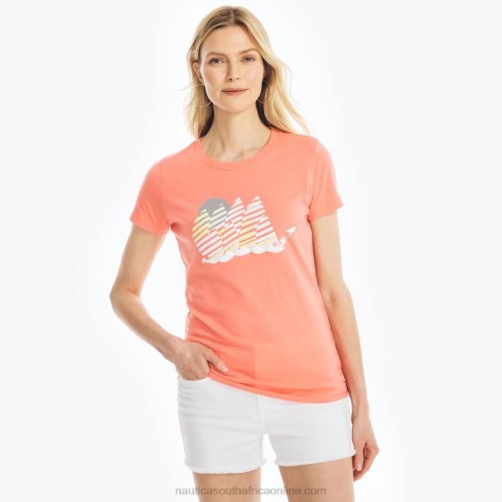 Sugar Coral WomenSustainably Crafted Sailboat Graphic T-Shirt Nautica 6LZP946