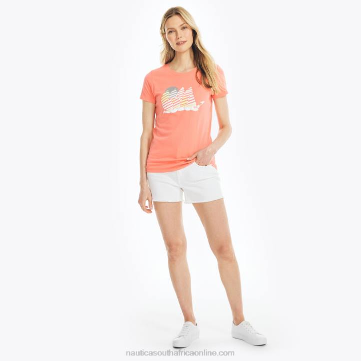 Sugar Coral WomenSustainably Crafted Sailboat Graphic T-Shirt Nautica 6LZP946
