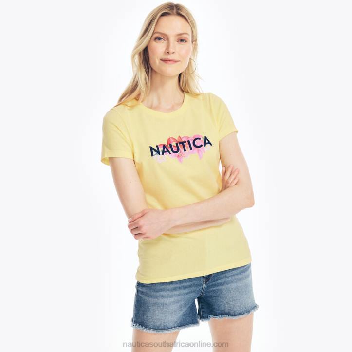 Sunshine WomenSustainably Crafted Embroidered Floral Logo Graphic T-Shirt Nautica 6LZP780