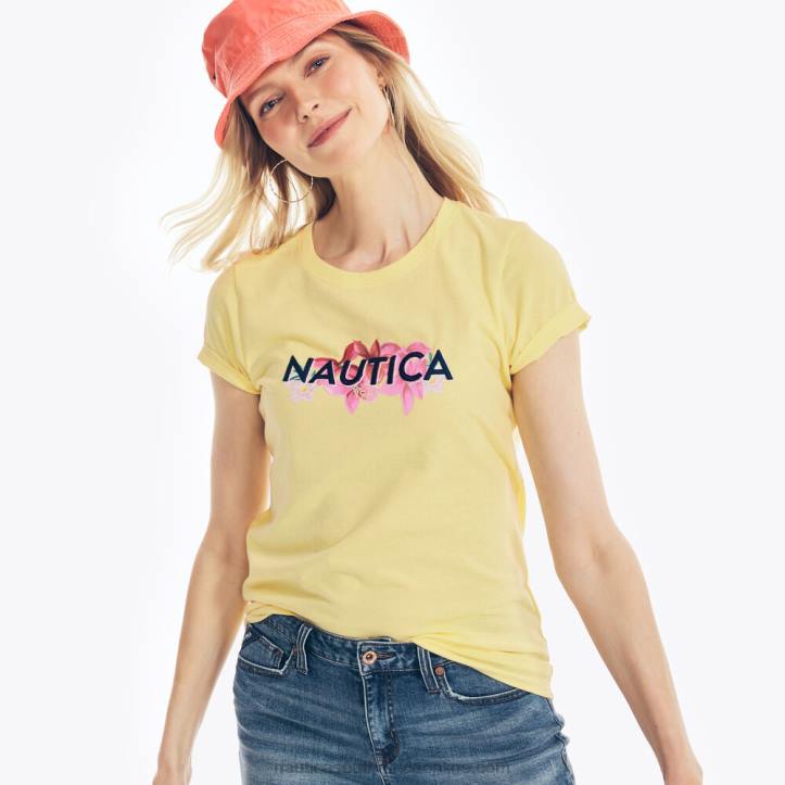 Sunshine WomenSustainably Crafted Embroidered Floral Logo Graphic T-Shirt Nautica 6LZP780