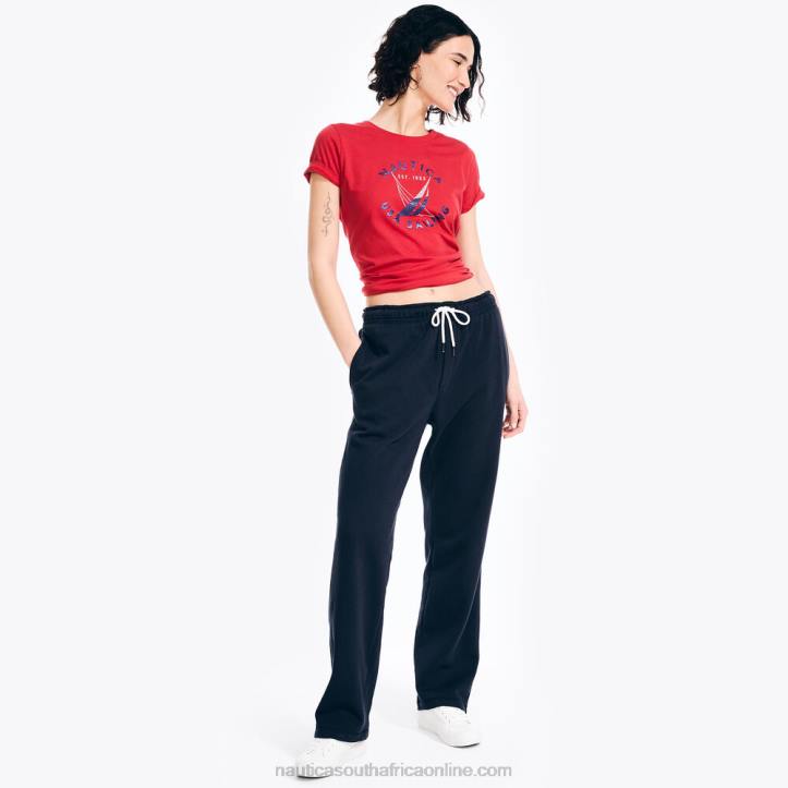 Tomales Red WomenSustainably Crafted Glitter Logo Graphic T-Shirt Nautica 6LZP801