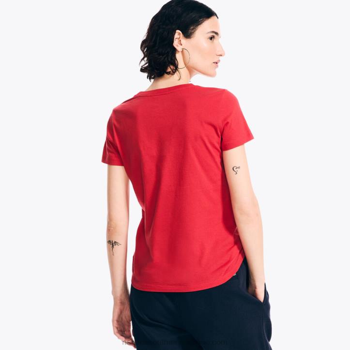 Tomales Red WomenSustainably Crafted Glitter Logo Graphic T-Shirt Nautica 6LZP801
