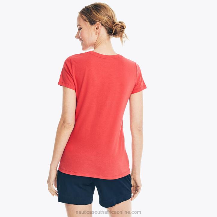 Tomales Red WomenSustainably Crafted Heritage Foil Logo Graphic T-Shirt Nautica 6LZP967