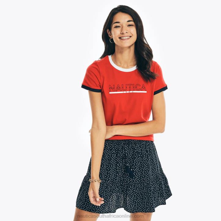 Tomales Red WomenSustainably Crafted Logo Graphic T-Shirt Nautica 6LZP932