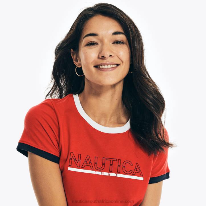 Tomales Red WomenSustainably Crafted Logo Graphic T-Shirt Nautica 6LZP932