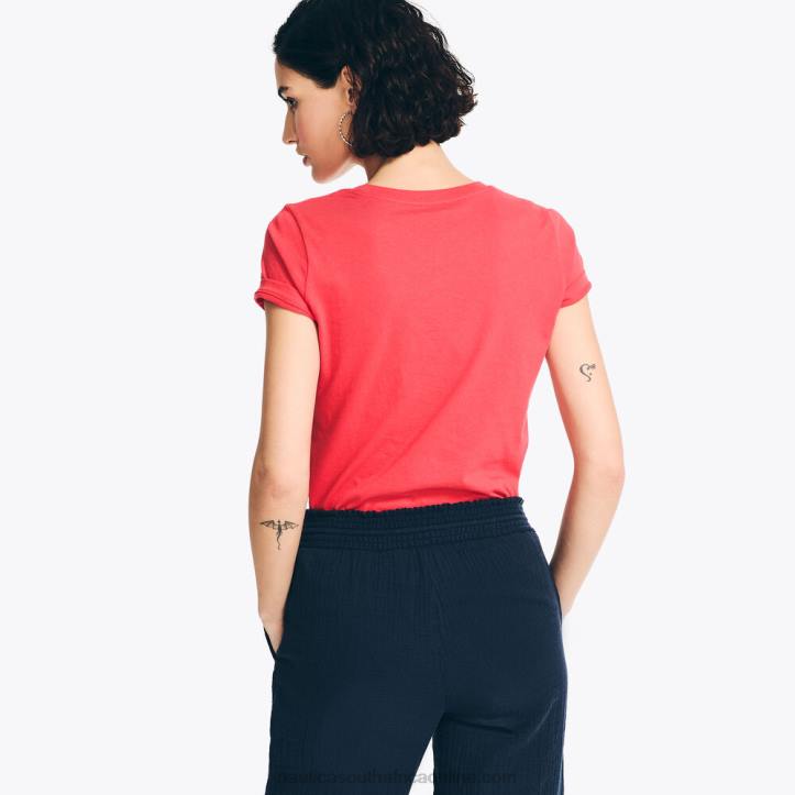 Tomato WomenSustainably Crafted Glitter Hearted Anchor Graphic T-Shirt Nautica 6LZP762