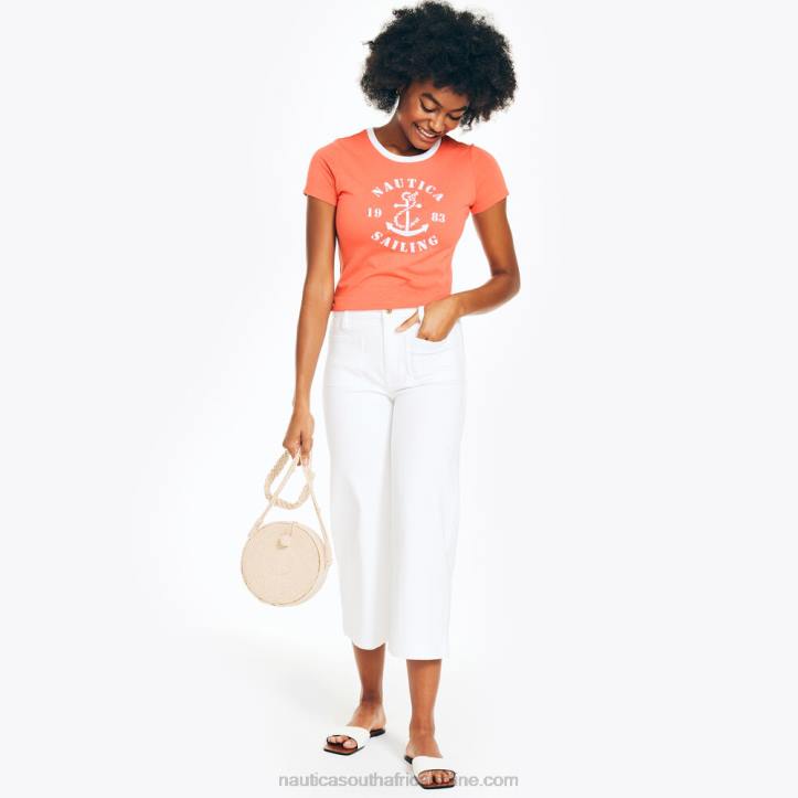Tomato WomenSustainably Crafted Heritage Sailing Graphic T-Shirt Nautica 6LZP955
