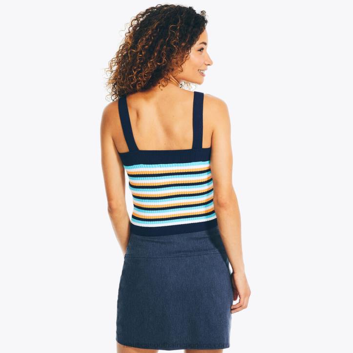 J Navy WomenSustainably Crafted Striped Sweater Tank Top Nautica 6LZP965